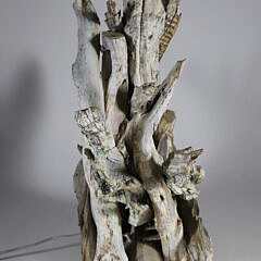 Vintage Driftwood Mounted as a Lamp