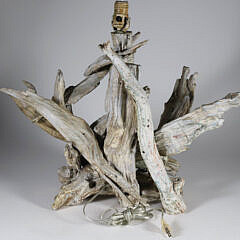 Vintage Driftwood Mounted as a Lamp