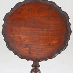 Chippendale Mahogany Pie Crust Tilt Top Tea Table, 19th Century