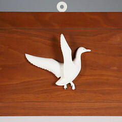 Aletha Macy Carved Duck Plaque on a Raised Panel