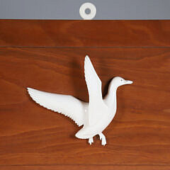 Aletha Macy Carved Duck Plaque on a Raised Panel