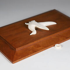 Aletha Macy Carved Duck Plaque on a Raised Panel
