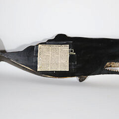 Signed Wick Ahrens Carved and Painted Wood Sperm Whale