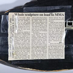 Signed Wick Ahrens Carved and Painted Wood Sperm Whale