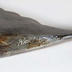 Signed Wick Ahrens Carved and Painted Wood Sperm Whale