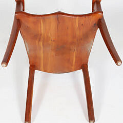 Set of Six Signed Stephen Swift High Back Cherry Dining Chairs, circa 1994