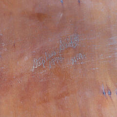 Set of Six Signed Stephen Swift High Back Cherry Dining Chairs, circa 1994