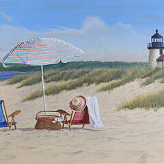 Tom Mielko Oil on Panel “Romantic Rendezvous Brant Point”