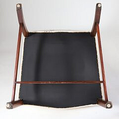 Pair of Upholstered Open Lolling Armchairs