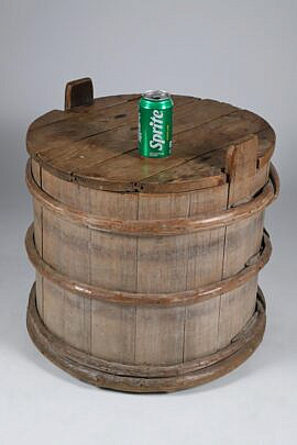 Antique Pine Covered Firkin