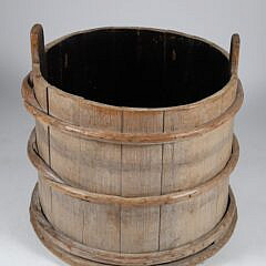 Antique Pine Covered Firkin