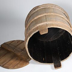 Antique Pine Covered Firkin