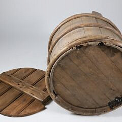 Antique Pine Covered Firkin