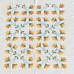 Vintage North Carolina Lily Quilt, Circa 1930s
