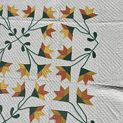 Vintage North Carolina Lily Appliique Quilt, circa 1930s