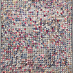 19th Century Touching Triangles Patchwork Quilt