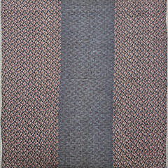 Antique Touching Triangles “Broken Dishes” Patchwork Quilt, 19th Century