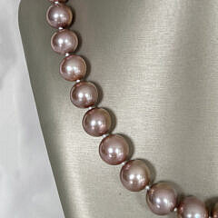 11mm-14mm Natural Lavender Hue Fresh Water Pearl Necklace