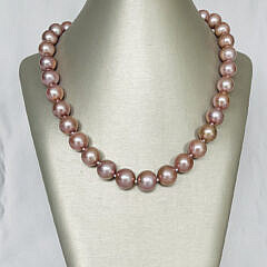11mm-14mm Natural Lavender Hue Fresh Water Pearl Necklace