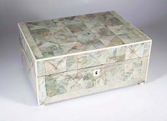 Antique Shagreen Sewing Box Early 19th Century