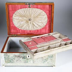 Antique Shagreen Sewing Box, early 19th Century