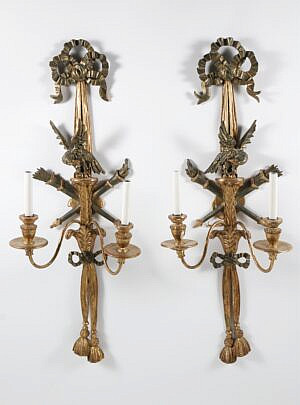 Vintage Pair of Italian Eagle Sconses