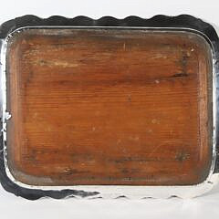 Mahogany and Repousse Silver Plated Serving Tray, 19th Century