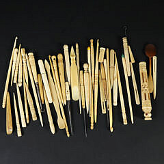 Assortment if Whalebone and Antique Whale Ivory Artifacts, 19th Century