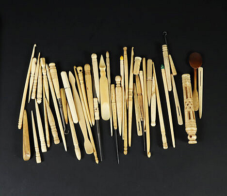 Assortment if Whalebone and Antique Whale Ivory Artifacts, 19th Century