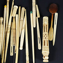 Assortment of Whalebone and Antique Whale Ivory Artifacts, 19th Century