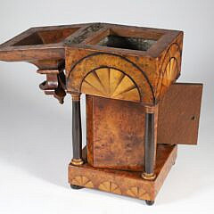 English Gentleman’s Multi-wood Inlaid Watch Hutch Box, 19th Century