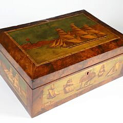 Fine Trinity House Inlaid Sewing Box, 19th Century