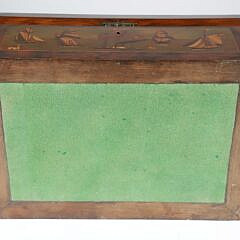 Fine Trinity House Inlaid Sewing Box with Depictions of 10 Ships Including the Lightship Nore, 19th Century