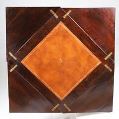English Inlaid Envelope Games Table, 19th Century