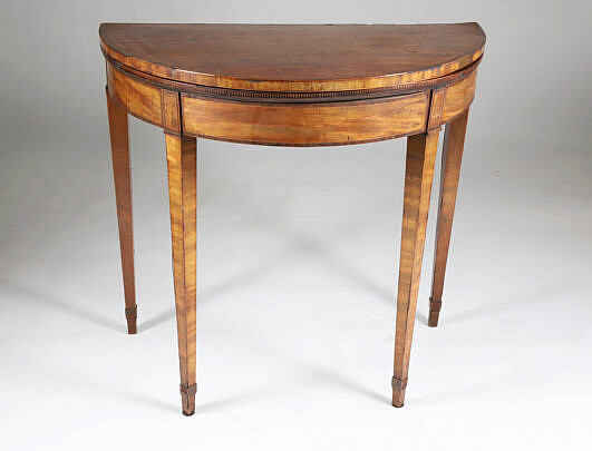 English Mahogany Oval Games Table