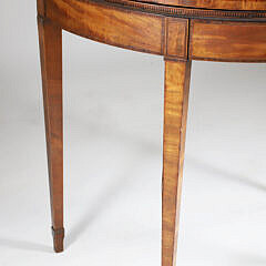 English Mahogany Inlaid Oval Games Table, 1st Quarter of the 19th Century