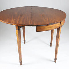 English Mahogany Inlaid Oval Games Table, 1st Quarter of the 19th Century