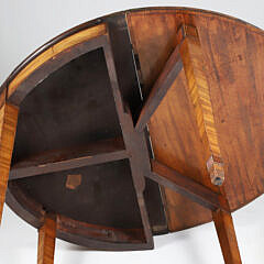 English Mahogany Inlaid Oval Games Table, 1st Quarter of the 19th Century