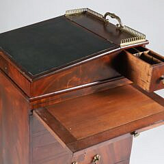 English Mahogany and Bronze Mounted Davenport 19th Century