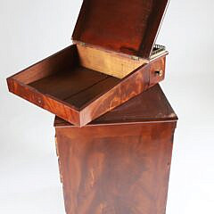 English Mahogany and Bronze Mounted Davenport 19th Century