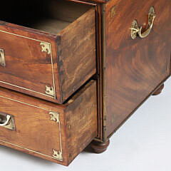 Brass Mounted Campaign Style Low Chest, 20th Century