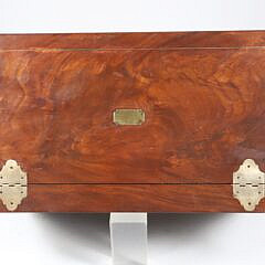 Brass Mounted Campaign Style Low Chest, 20th Century
