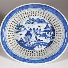 Canton Fruit Basket and Underplate, 19th Century