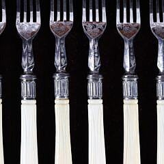 Fine Boxed 26 Piece Luncheon Flatware Set, 19th Century