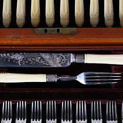 Fine Boxed 26 Piece Luncheon Flatware Set, 19th Century