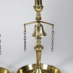 Pair of English Brass Tavern Sticks, 19th Century