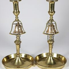 Pair of English Brass Tavern Sticks, 19th Century