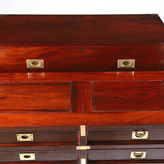 Brass Bound Campaign Chest of Drawers, M. Heyat & Bros. Peshawar Pariston