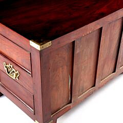 Brass Bound Campaign Chest of Drawers, M. Heyat & Bros. Peshawar Pariston