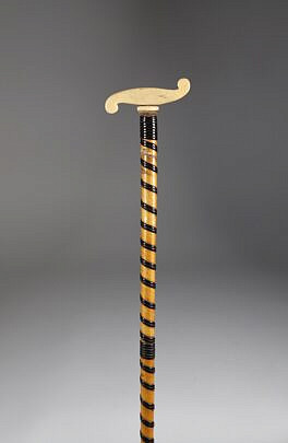 Fine Baleen Wrapped Whaleman Made Cane Mid 19th Century